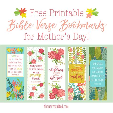 Mother S Day Bookmarks Printable Free